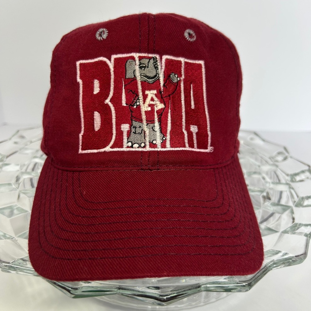 Vintage Bama Crimson Tide‎ Alabama Elephant Hat Cap Made in USA Size 7